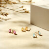 oorknoppen blauw topaas 14K geelgoud - Afbeelding 5