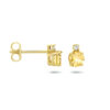 oorknoppen citrien en diamant (2x 0.015ct) h si 14K geelgoud - Afbeelding 4