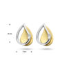 oorknoppen diamant 0.03ct (2x 0.015ct) h si 14K bicolor goud geel/wit - Afbeelding 4