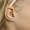 oorknoppen eenhoorn zilver gerhodineerd - Afbeelding 2