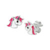 oorknoppen eenhoorn zilver gerhodineerd