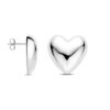 oorknoppen hart 20 mm zilver gerhodineerd - Afbeelding 3
