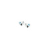 oorknoppen hart strass zilver wit - Afbeelding 2