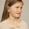 oorknoppen hart zilver gerhodineerd - Afbeelding 2