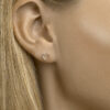 oorknoppen hart zilver gerhodineerd - Afbeelding 2