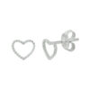 oorknoppen hart zilver gerhodineerd