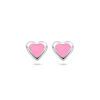 oorknoppen hart zilver gerhodineerd