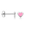 oorknoppen hart zilver gerhodineerd - Afbeelding 3