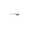 oorknoppen hartje 11 mm zilver gerhodineerd - Afbeelding 3