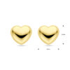 oorknoppen hartje 17 mm 1 micron zilver verguld (geel) - Afbeelding 4