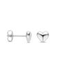 oorknoppen hartje 6 mm zilver gerhodineerd - Afbeelding 3