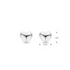 oorknoppen hartje 6 mm zilver gerhodineerd - Afbeelding 4