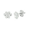 oorknoppen hondenpoot zilver gerhodineerd