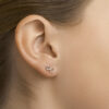 oorknoppen infinity zilver gerhodineerd - Afbeelding 2