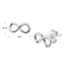 oorknoppen infinity zilver gerhodineerd - Afbeelding 3