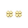 oorknoppen klavertje 7 mm 14K geelgoud