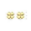 oorknoppen klavertje 7 mm 14K geelgoud - Afbeelding 4
