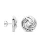 oorknoppen knoop 18 mm zilver gerhodineerd - Afbeelding 3