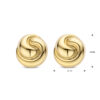 oorknoppen knoop 18 mm zilver verguld (geel) - Afbeelding 4