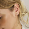 oorknoppen knoop 5 mm 14K geelgoud - Afbeelding 2