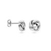 oorknoppen knoop zilver gerhodineerd - Afbeelding 3