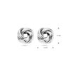 oorknoppen knoop zilver gerhodineerd - Afbeelding 4