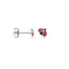 oorknoppen lieveheersbeestje emaille zilver gerhodineerd - Afbeelding 3