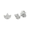 oorknoppen lotus zirkonia zilver gerhodineerd