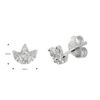 oorknoppen lotus zirkonia zilver gerhodineerd - Afbeelding 3