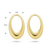oorknoppen ovaal 14K geelgoud - Afbeelding 4