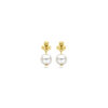 oorknoppen parel 15 mm 14K geelgoud