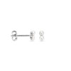 oorknoppen parel 5,5 mm zilver gerhodineerd - Afbeelding 3