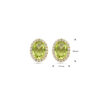 oorknoppen peridot en diamant 0.13ct (2x 0.065ct) h si 14K geelgoud - Afbeelding 4