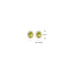 oorknoppen peridot en zirkonia 9,5 mm 14K geelgoud - Afbeelding 4