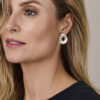 oorknoppen rondje gedraaid 32 mm zilver gerhodineerd - Afbeelding 2