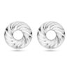 oorknoppen rondje gedraaid 32 mm zilver gerhodineerd