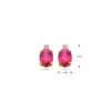 oorknoppen roze topaas en diamant 0.04ct (2x 0.02ct) h si 14K geelgoud - Afbeelding 4