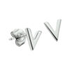 oorknoppen v zilver gerhodineerd