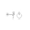 oorknoppen zirkonia 10,5 mm zilver gerhodineerd - Afbeelding 3