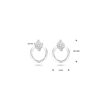 oorknoppen zirkonia 10,5 mm zilver gerhodineerd - Afbeelding 4