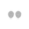 oorknoppen zirkonia 13 mm zilver gerhodineerd