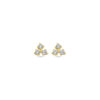 oorknoppen zirkonia 14K geelgoud