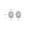 oorknoppen zirkonia halo zilver gerhodineerd - Afbeelding 4