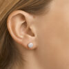 oorknoppen zirkonia zilver gerhodineerd - Afbeelding 2