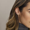 oorknoppen zirkonia zilver gerhodineerd - Afbeelding 2