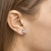 oorknoppen zirkonia zilver gerhodineerd - Afbeelding 2
