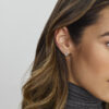 oorknoppen zirkonia zilver gerhodineerd - Afbeelding 2