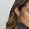 oorknoppen zirkonia zilver gerhodineerd - Afbeelding 2