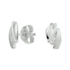 oorknoppen zirkonia zilver gerhodineerd