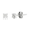 oorknoppen zirkonia zilver gerhodineerd - Afbeelding 3